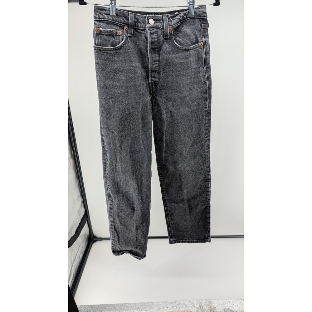 Levis Jeans Women's Size 27‎ Black Ribcage Straight High Rise